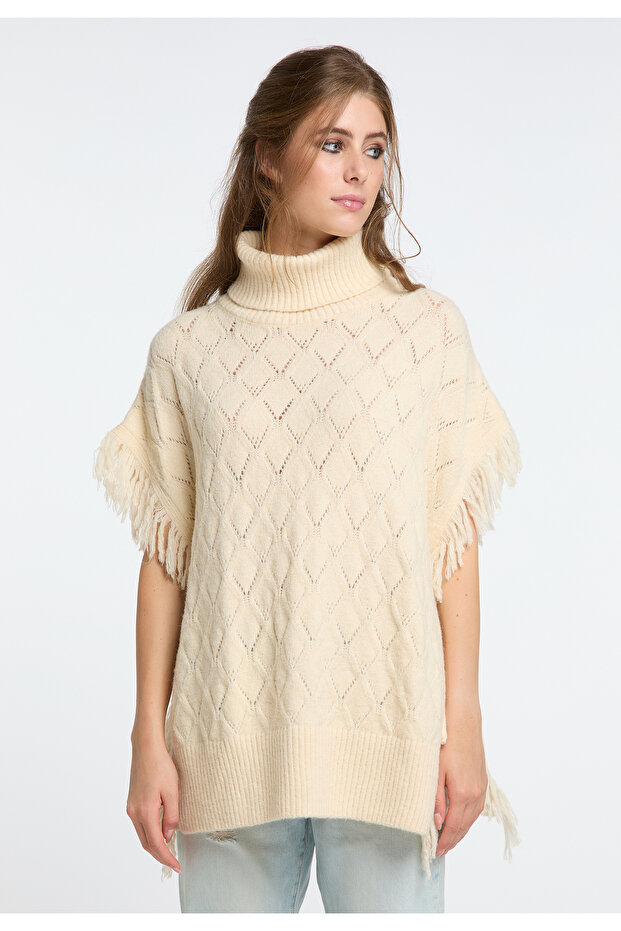 Strick Poncho - 3