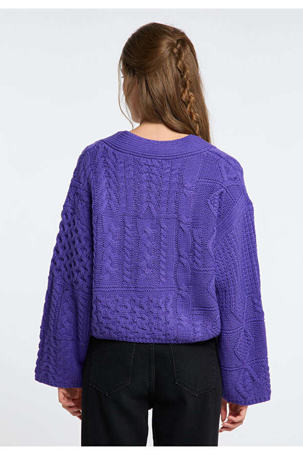 Cropped Strickjacke - 4