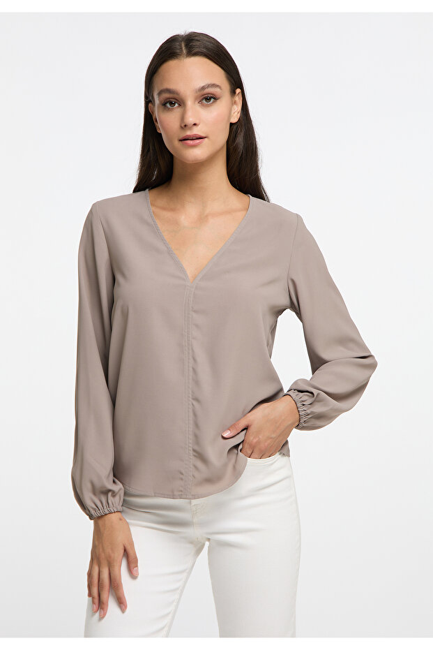 Klassische Langarmbluse - 3