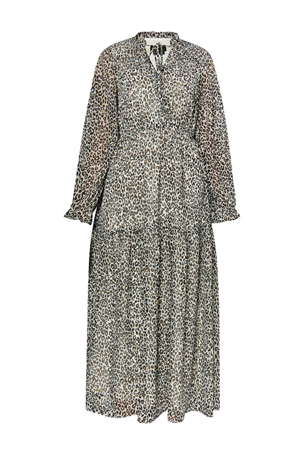 Maxikleid mit Leoprint - 3