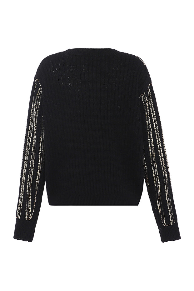 Strickpullover mit Pailletten - 2