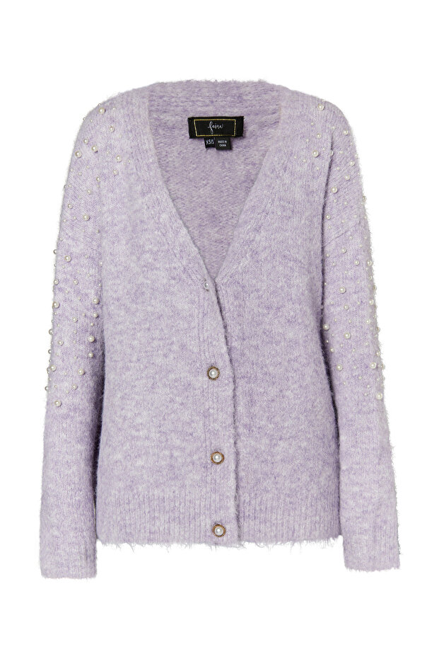 Strickjacke mit Perlen - 2