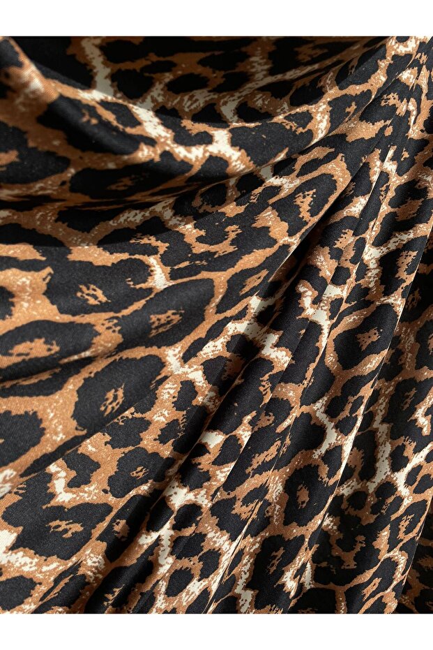 MİCRO leopar desenli kumaş - 1