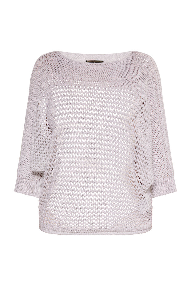 Weitmaschiger Strickpullover - 2