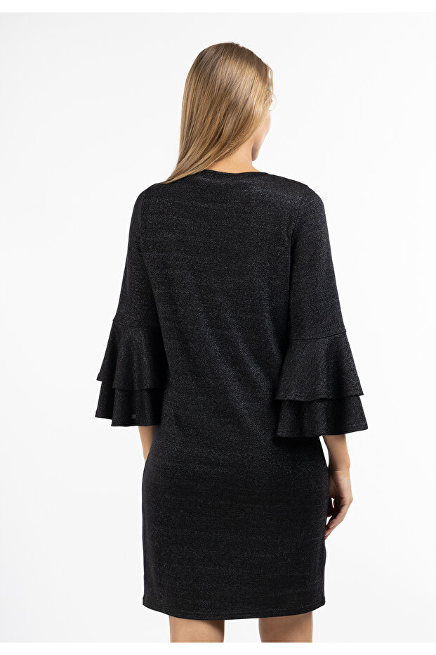 Kleid mit Glanzgarn - 4