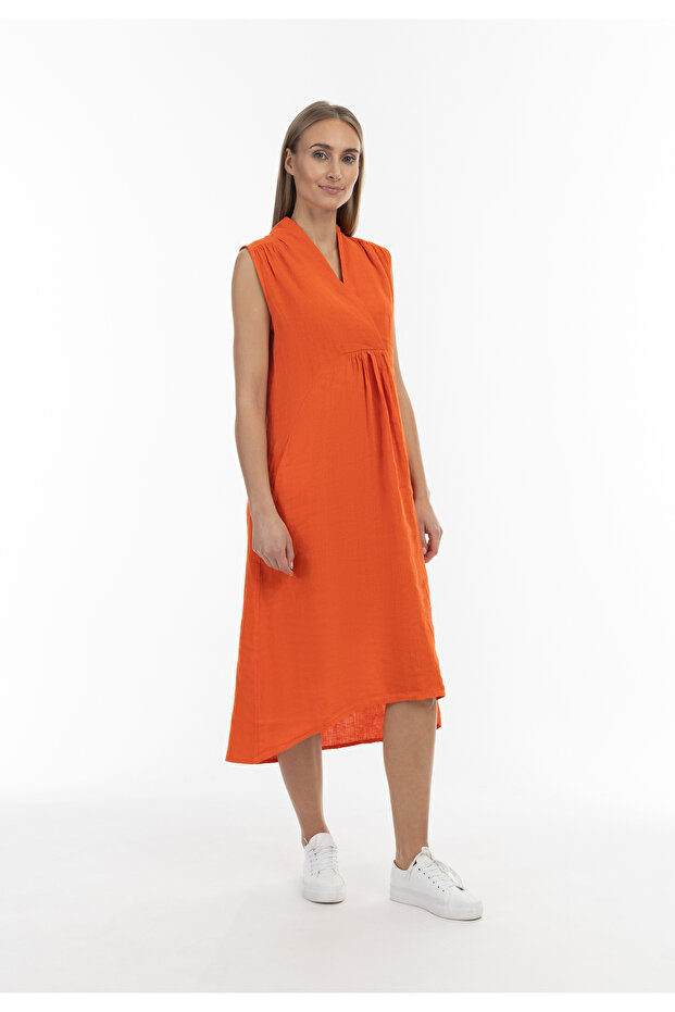 Midikleid aus Leinen - 4