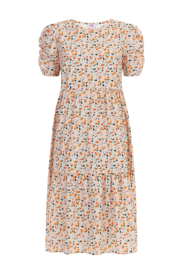 Midi Kurzarmkleid - 3