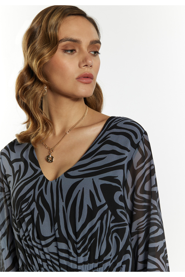 Kleid mit Zebra-Print - 4