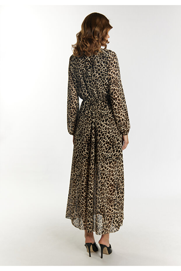 Maxikleid mit Leoprint - 2