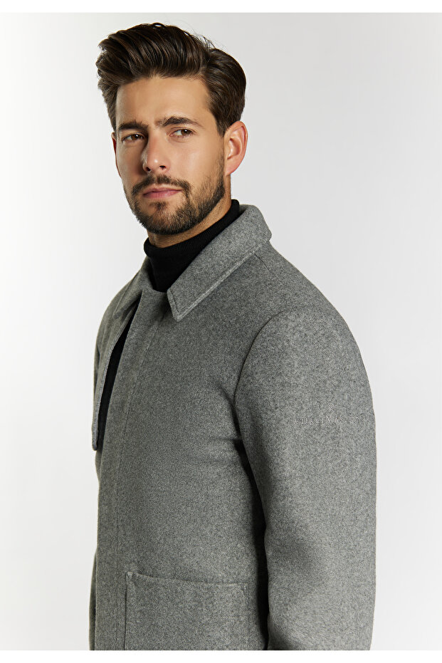 Übergangsjacke in Wolloptik - 5