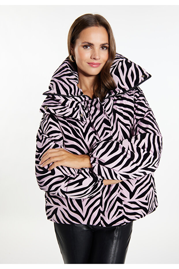 Steppjacke mit Zebra-Print - 3