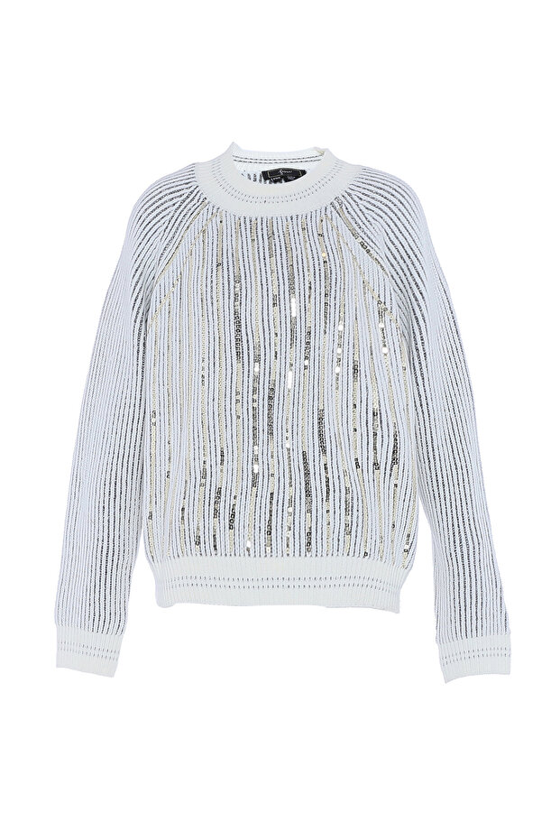 Strickpullover mit Pailletten - 1