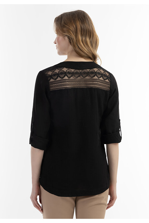 Blusenshirt mit Spitze - 4