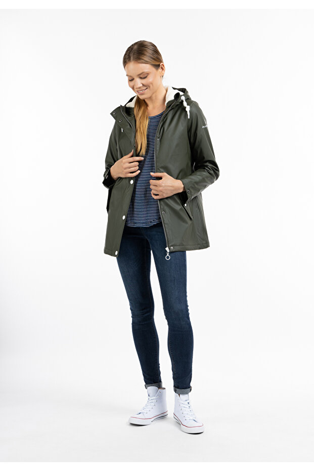 Regenjacke mit Webpelzfutter - 1