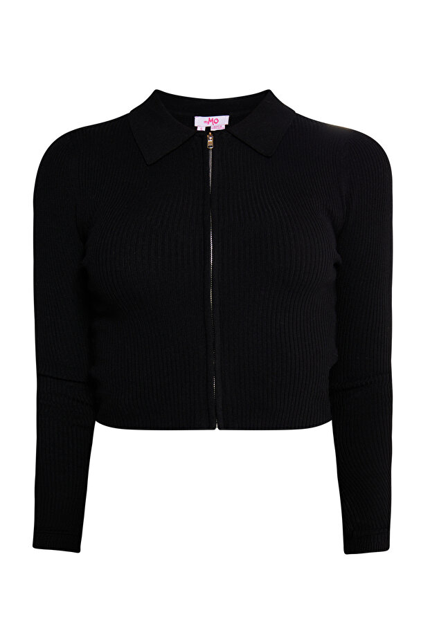 Cropped Strickjacke - 2