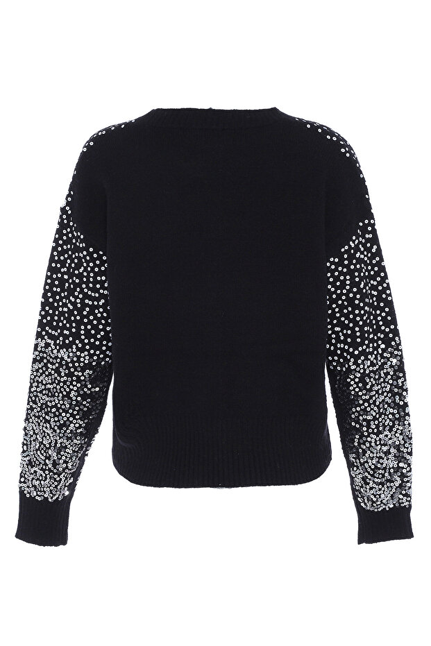 Strickjacke mit Pailletten - 2