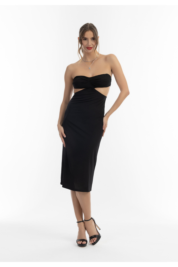 Midikleid mit Cut-outs - 1