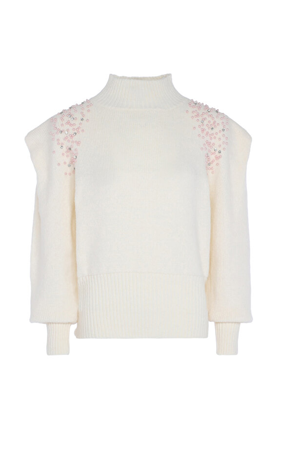 Pullover mit Perlen - 1