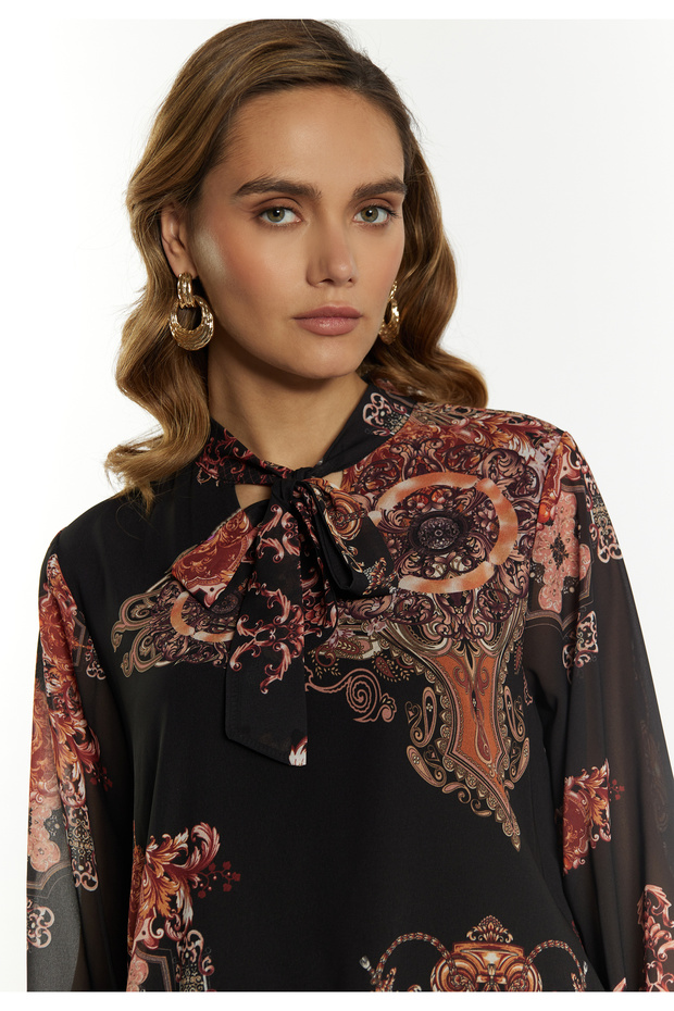 Bluse mit barockprint - 5