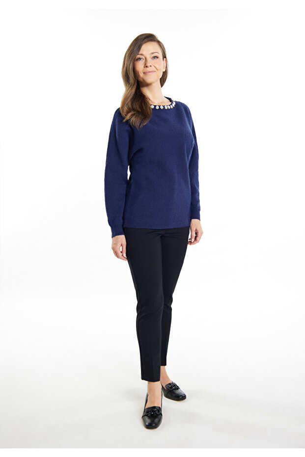 Pullover mit Perlen - 1