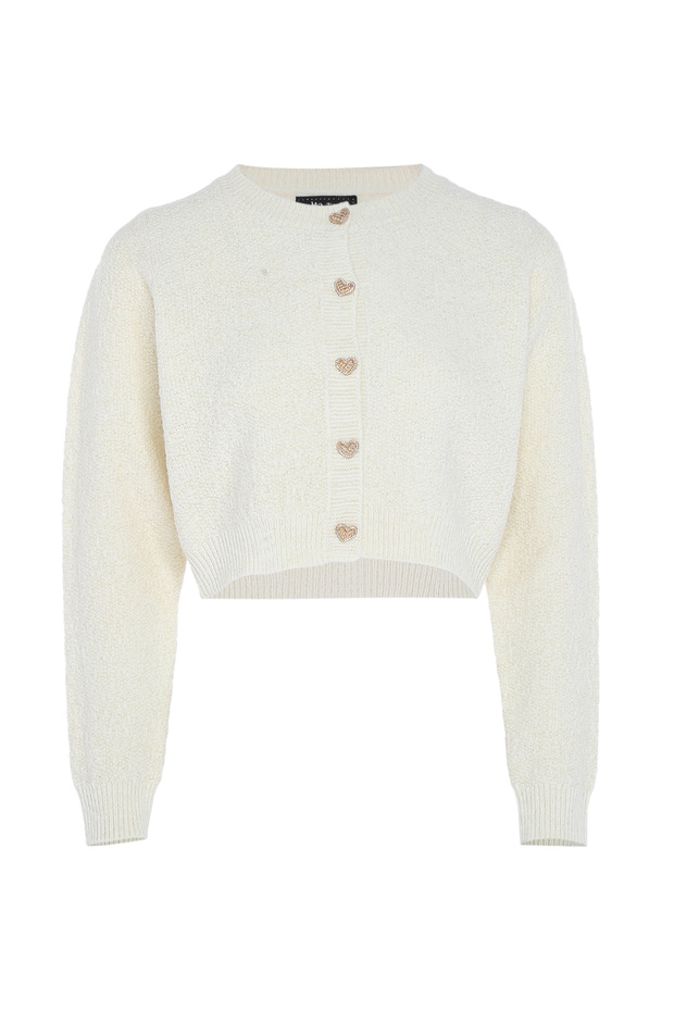 Cardigan mit Effektgarn - 1