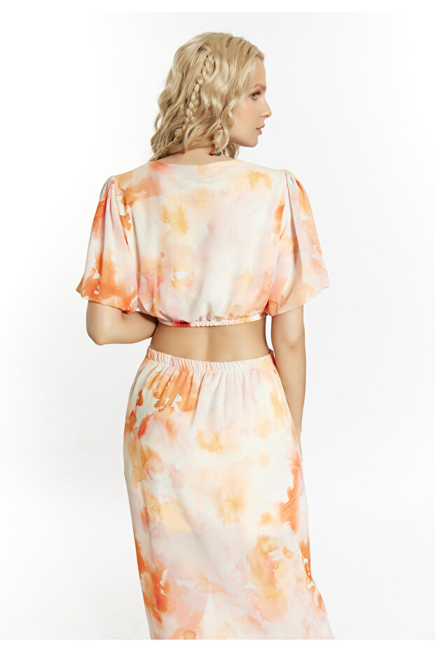 Bluse mit Batikmuster - 4