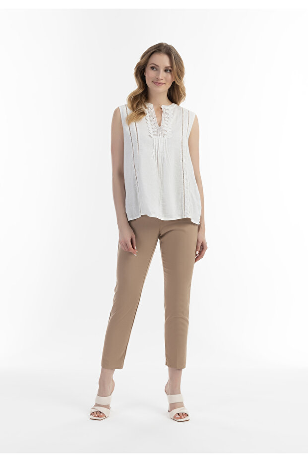 Blusentop mit Spitze - 1