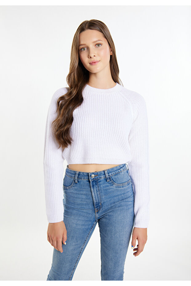 Strick Cropped Pullover - 3