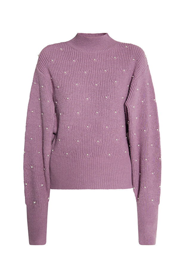 Strickpullover mit Perlen - 2