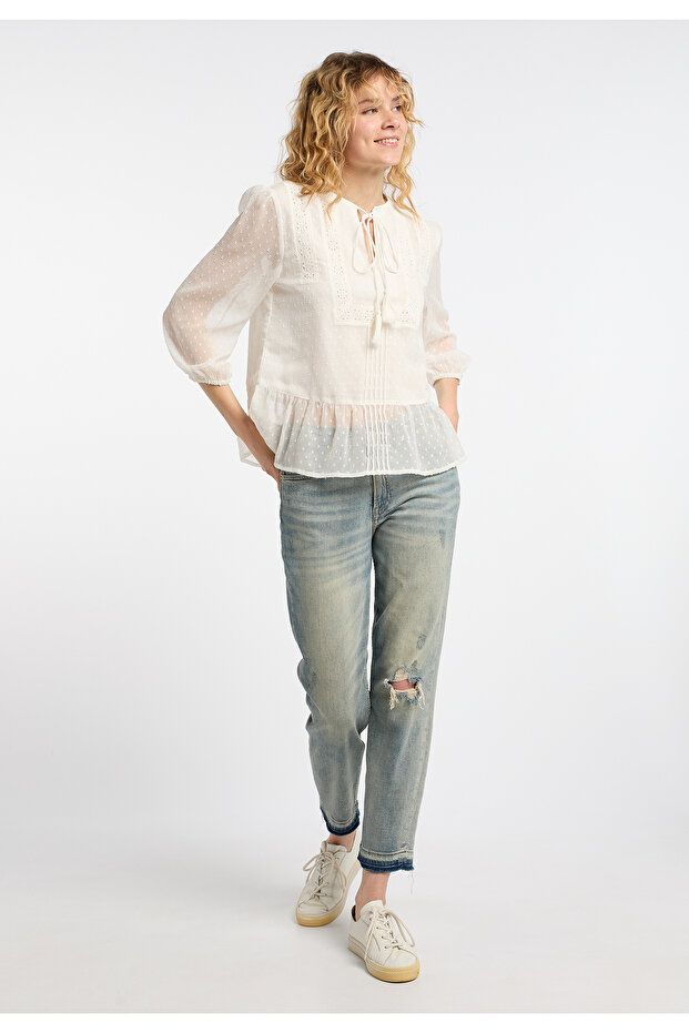 Blusenshirt mit Spitze - 1