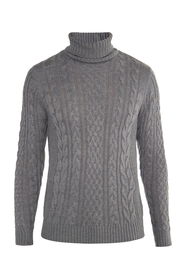 Pullover mit Zopfstrick - 2