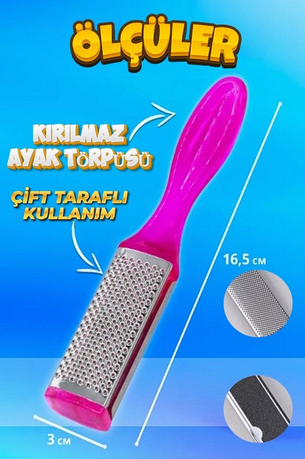 Çift Taraflı Ayak Topuk Törpüsü Rende ve Törpü Islak Kuru Kullanım XL69 - 6