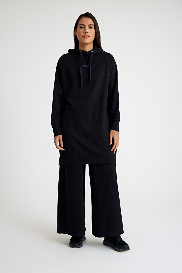 Nakışlı Sweatshirt Siyah - 9