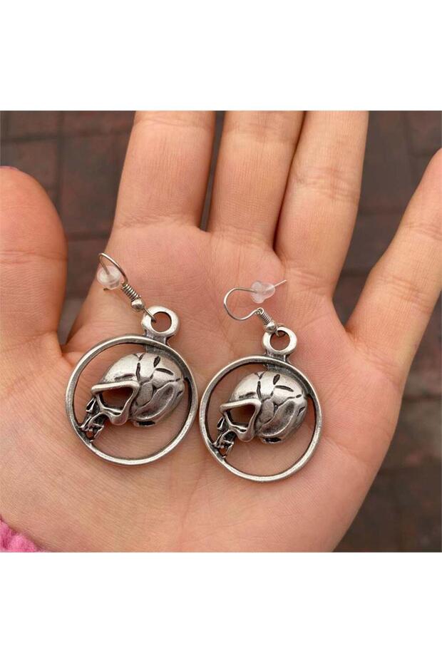 Skull Medallion Earring