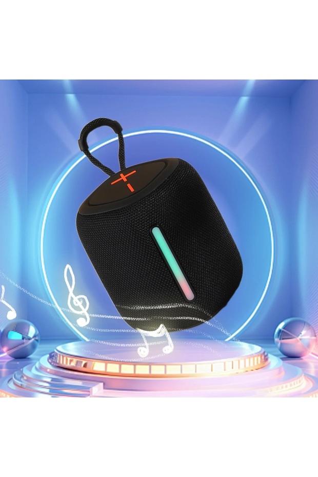 S06 Rgb Işıklı Taşınabilir Şarjlı Bluetooth Hoparlör 5w Kumaş Yüzey Bluetooth 5.3 Mini Ses Bombası - 2