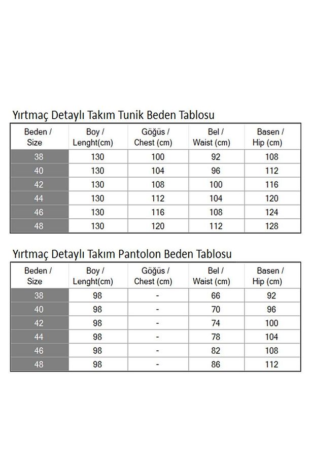 Yırtmaç Detaylı Takım Bej 19233 - 6