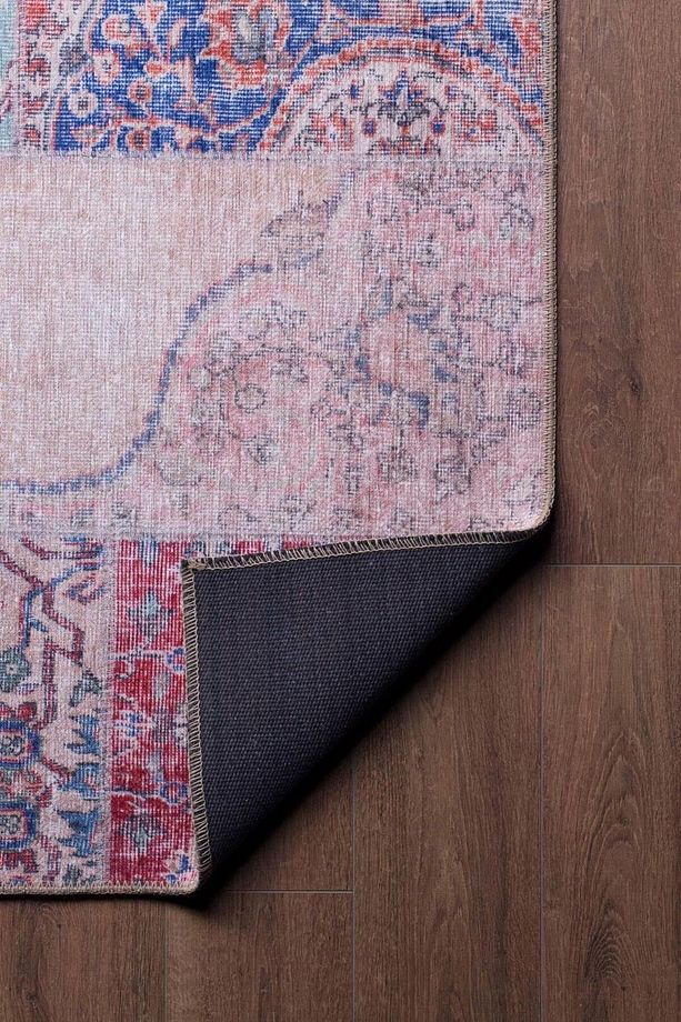 Patchwork Desenli Salon Halısı, Dokuma Taban Dekoratif Şönil Rustik Halı Jazz Al 82 - 5