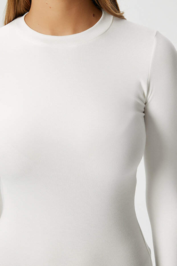 Kadın Main Lux Touch Yumuşak Doku Ekru Bluz - 8