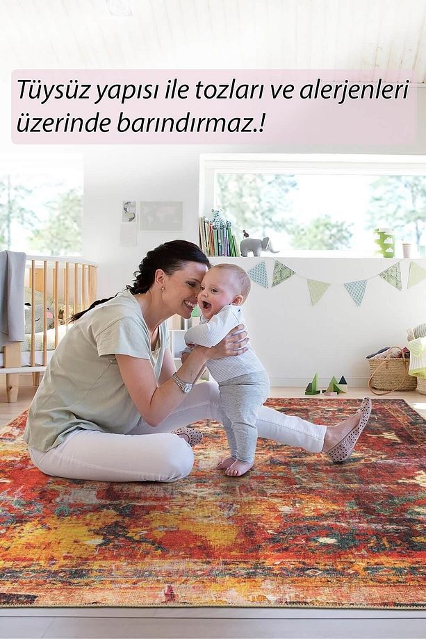 Modern Salon Halısı, Dokuma Taban Dekoratif Şönil Multi Halı Fusion Al 140 - 9