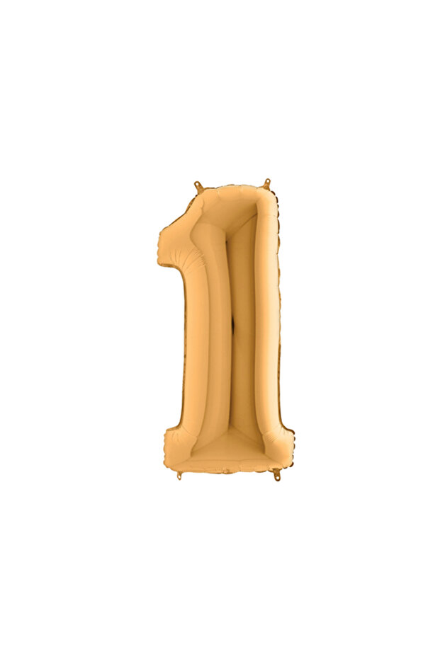 Number foil balloon 40inc, Gold, size 1 1 piece
