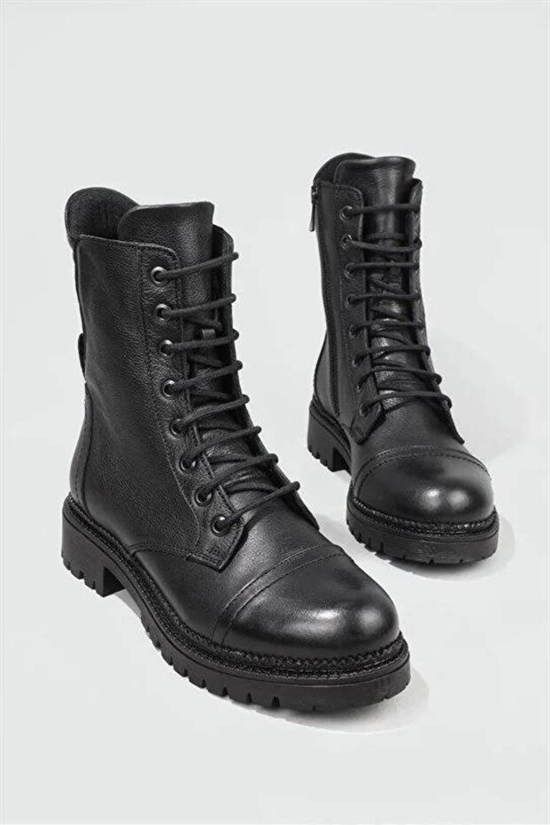 52682 Kadın Deri Bot - 4