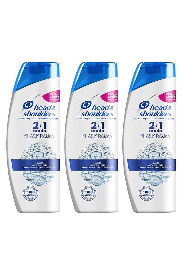 Head & Shoulders 2'si 1 Arada Şampuan Klasik Bakım 330ml X 3 Adet - 1