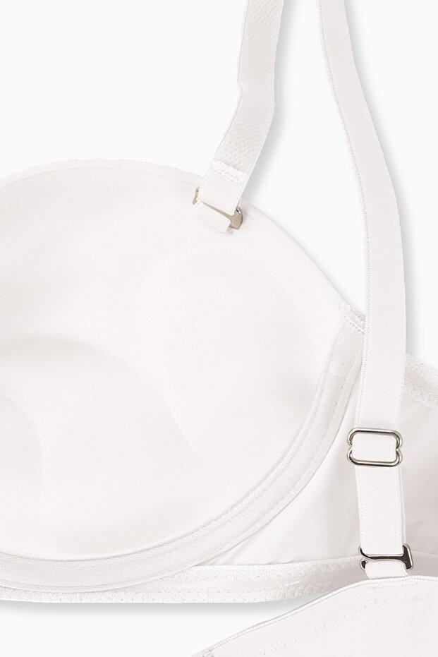 Olympos Micro Bra with Removable Straps - Double Push Up, Extra Padding - Premium Basic - 2498 - Ecru - 4