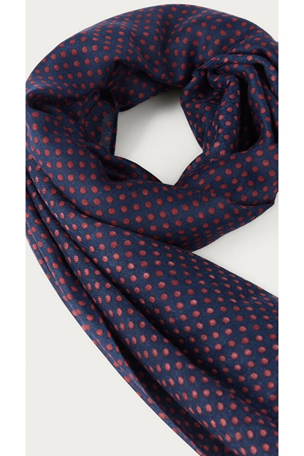 Yün İpek Baskılı Atkı - 2