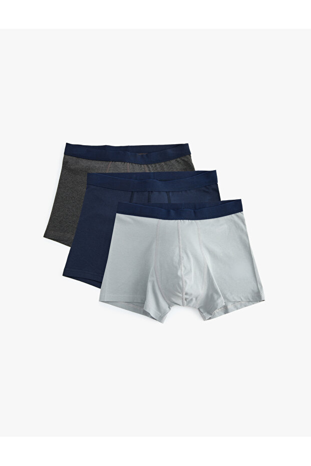 Basic Pamuklu 3'lü Boxer Seti - 1