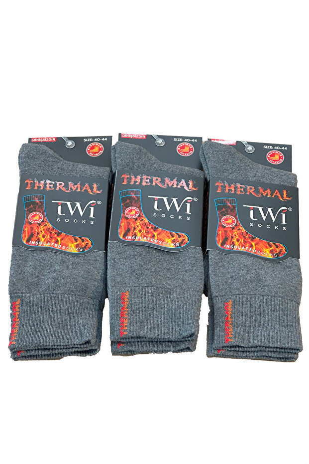 Unisex 40-44 winter thermal socks 3-pack twi̇-01-3-pack smoke
