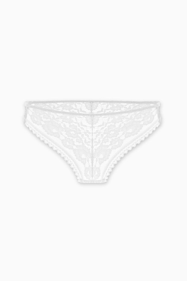 Lace Brazilian Panties - 2500 - Ecru