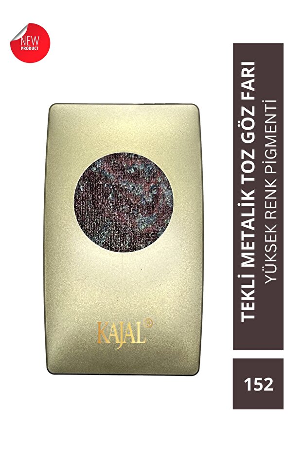 Metallic Shimmering Single Powder Eyeshadow High Color Pigmentation Purple-Blue No:152