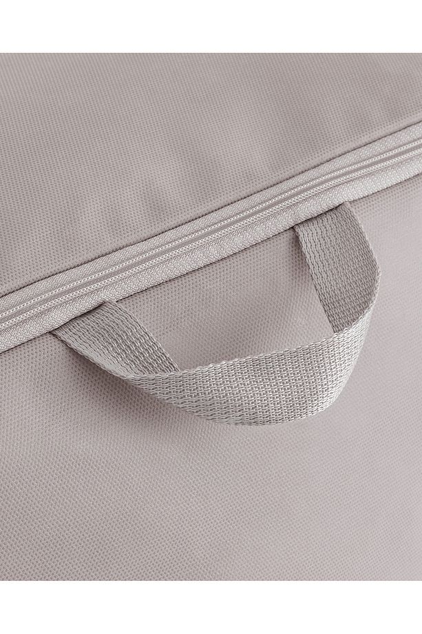 Çiçek Desen Baskılı Hurç - Gri - 52x28x21 Cm - 5