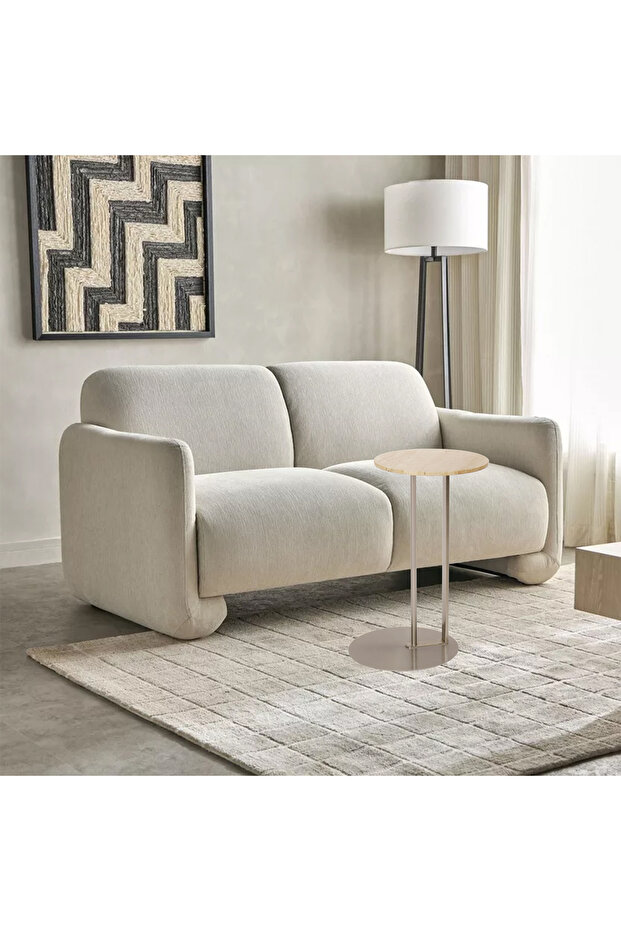 طاولة خدمة فضية بسطح من الجرانيت - 1